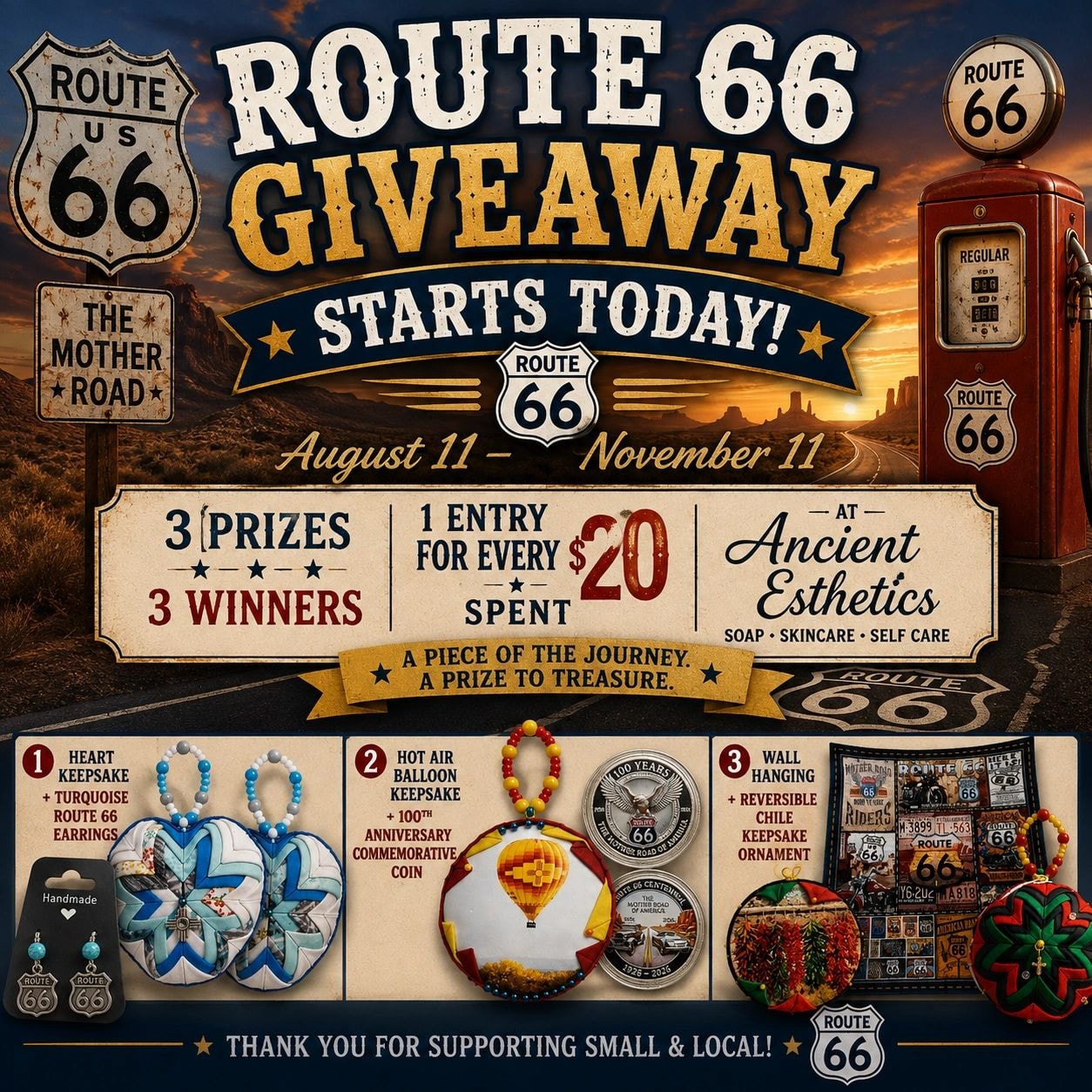 Route 66 Giveaway promotional poster